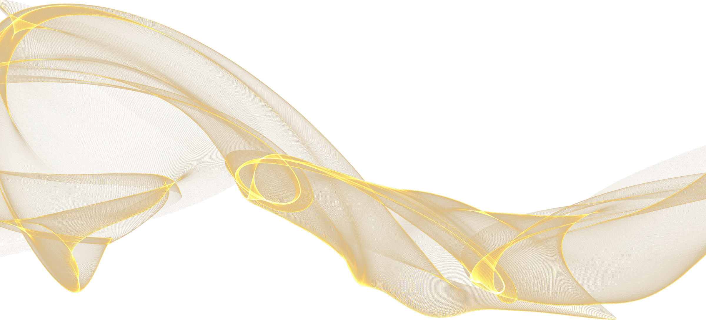 Abstract transparent figure smoke gold yellow